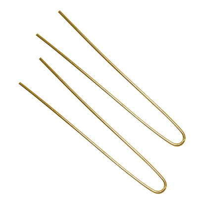 Шпильки для волосся рівні без наконечників 50 мм золоті 100 грам (300555)